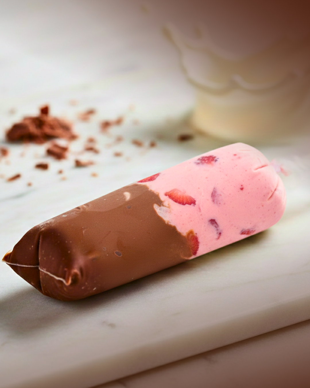 Geladinho Morango com Nutella