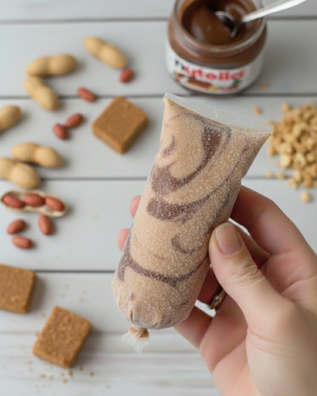 Geladinho Paçoca com Nutella